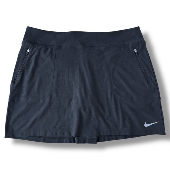 Nike Black Skirt Athletic Skort with Zip Pockets Golf Tennis Sz L - Picture 1 of 14